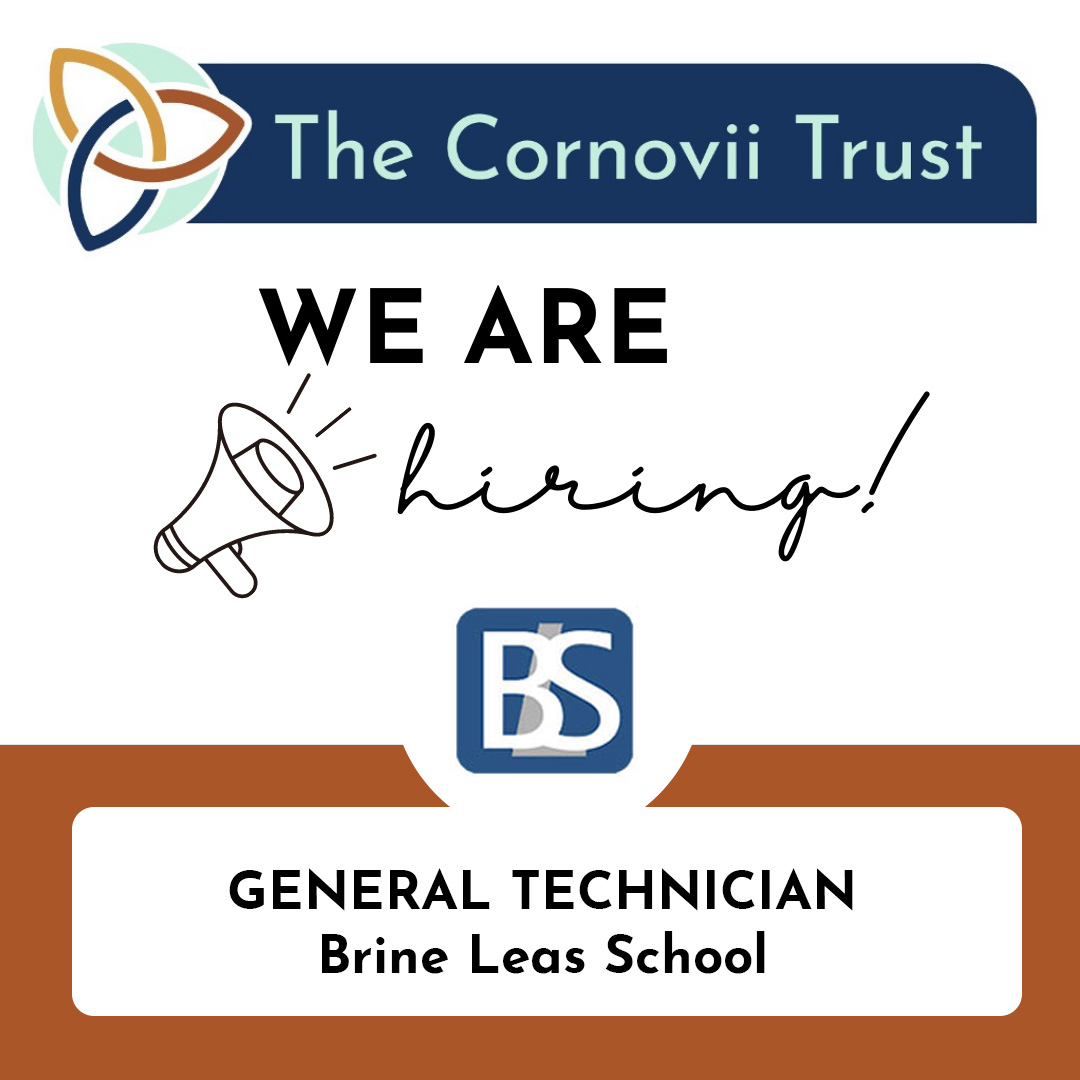 Brine Leas School has a new vacancy for a General Technician (flexibility over working hours will be considered between 32.5 to 37 hours per week. Please see the Cornovii Trust website for details. thecornoviitrust.org
#cheshireeast #cheshireeastjobs #nantwich #nantwichjobs