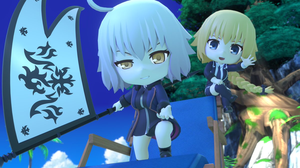 SXR123's tweet photo. The Dragon Witch and Saint of Orleans just got a little bit cuter.

Jalter and Jeanne Nendoroid models/rigs made by commission by @nauvalnever! https://t.co/QhhuMoVgaQ
