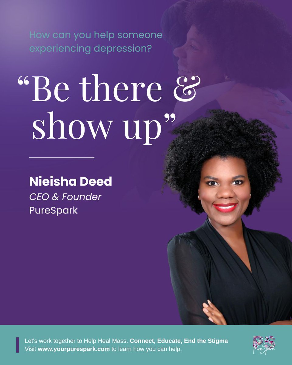 yourpurespark's tweet image. Want to help someone with depression? 💜 Offer practical help, meals, quality time, and stay connected. Remember to check your own well-being first. #MentalHealth #DepressionSupport #PracticalHelp #CommunityCare #PureSpark