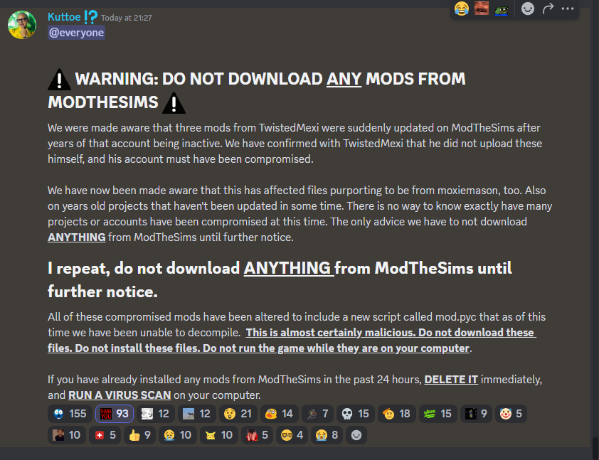 PsylockeXS's tweet image. Important warning for everyone in the #sims4 community. take note and spread the word. Be careful where you download from.