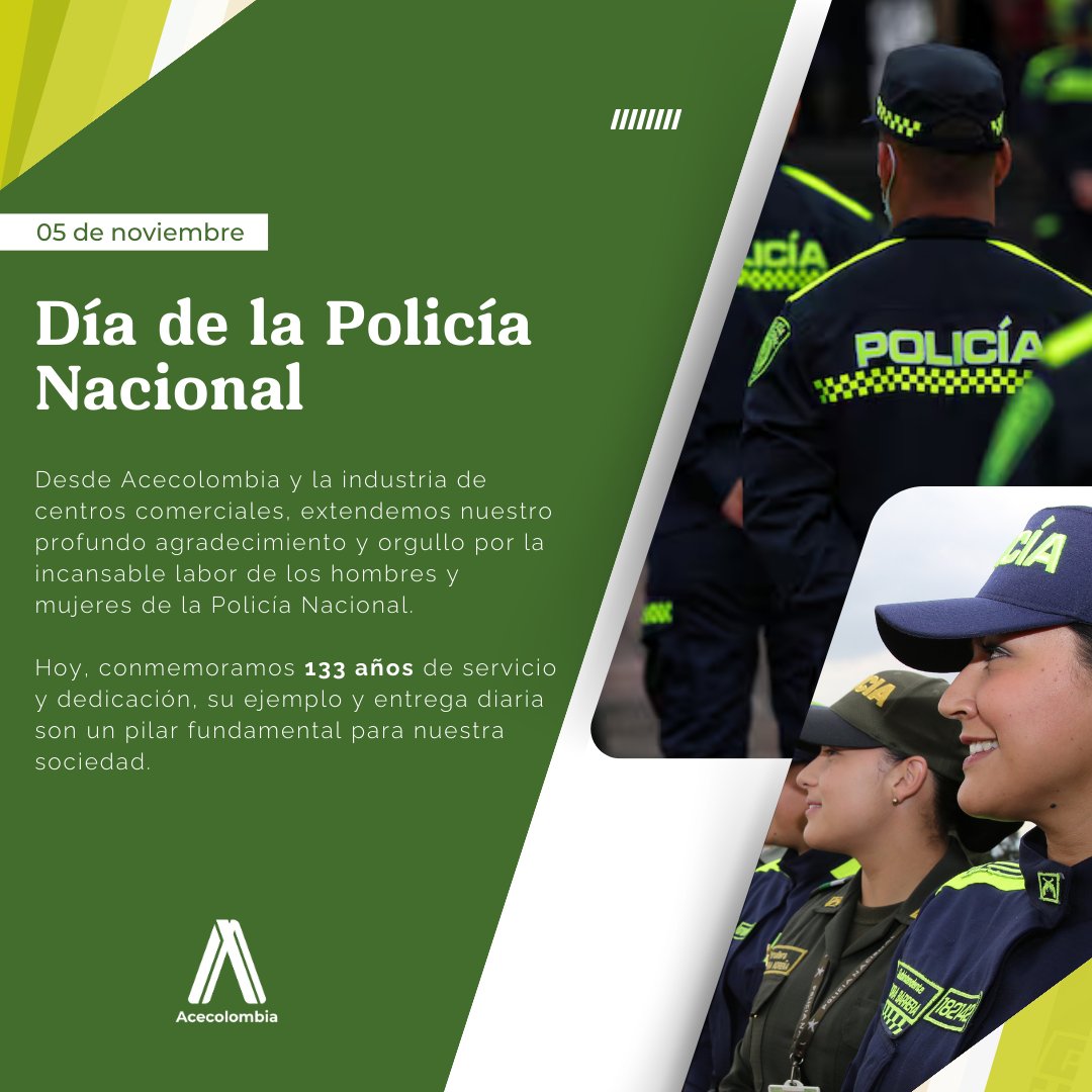 Hoy celebramos los 133 años de la Policía Nacional, institución que se ha convertido en pilar de nuestra sociedad, garantizando que cada ciudadano pueda ejercer sus derechos y disfrutar de las libertades públicas. #PolicíaNacional133Años #DiosYPatria #PatrimonioDeLosColombianos