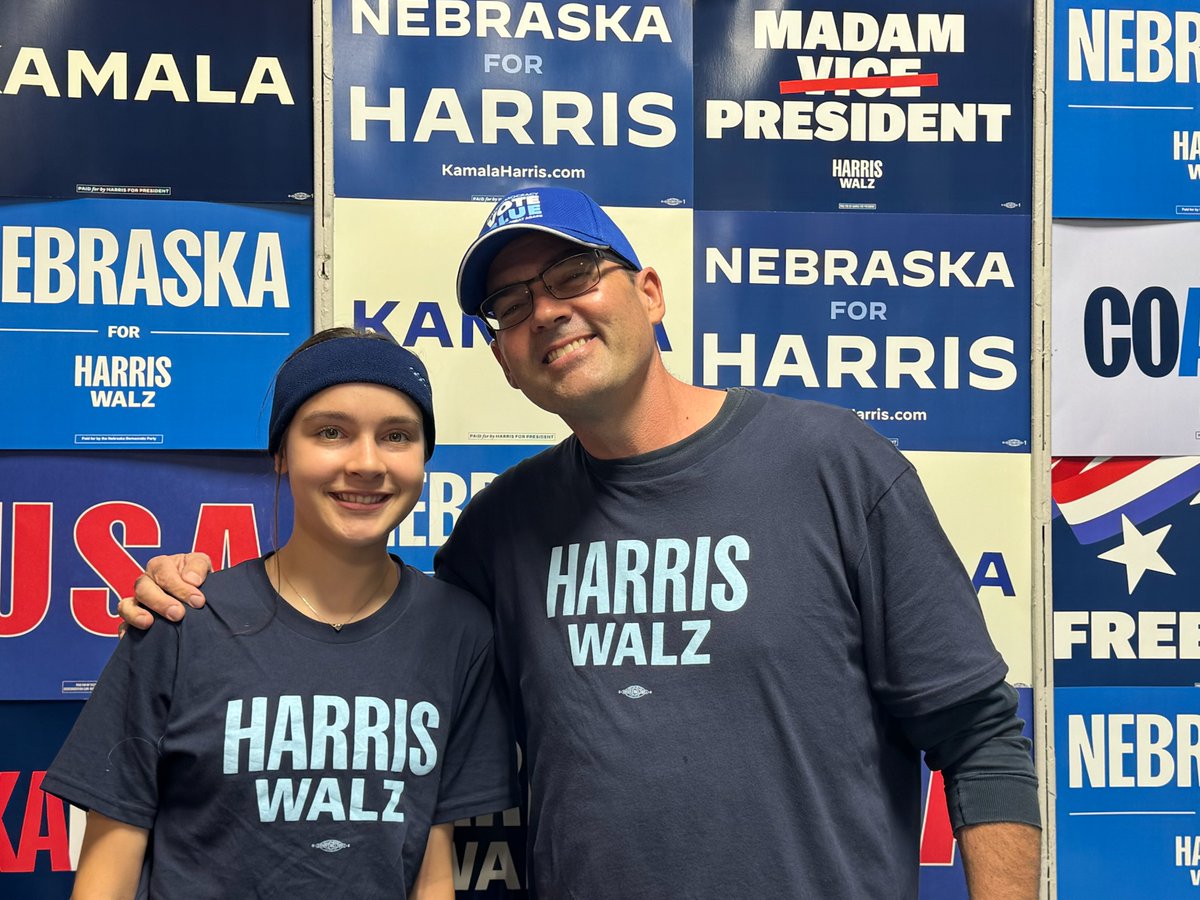 KamalaforNE's tweet photo. Volunteers are getting out the vote today to elect @KamalaHarris and @Tim_Walz! Vote first, then join them by sign up at https://t.co/rO1rLkQ3Nc https://t.co/DFDjei7KIi