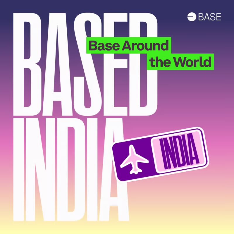 base's tweet photo. Base Around the World continues in Bangalore

Meet @jessepollak and members of the Base team, and share what you're building onchain

Join us November 7th

https://t.co/EiC5WOV9fq https://t.co/AJEiEvKFxI