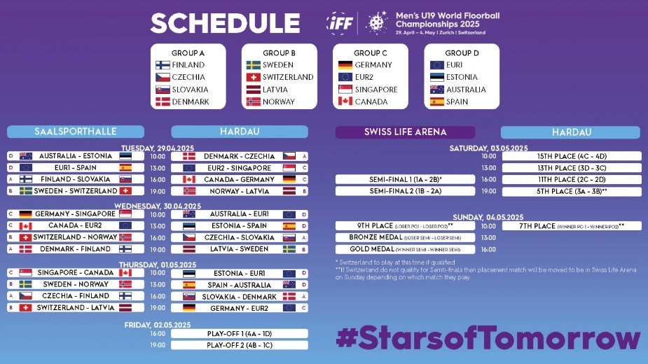 Nuestra Selección Española Sub19: calendario de Zurich 2025 #floorball #starsoftomorrow #FloorballEspaña <a href="/floorball_Lega/">Floorball Leganés</a> <a href="/CDEElValle/">C.D.E. El Valle</a> <a href="/FblEscorial/">Floorball Escorial</a> <a href="/FenixFloorball/">Fénix San Lorenzo</a> <a href="/Pilar_Alegria/">Pilar Alegría</a> <a href="/FloorballNazari/">Floorball Nazaríes</a> <a href="/FuengirolaCU/">CU FUENGIROLA</a> <a href="/cf_Yuncos/">Club Floorball Yuncos</a> <a href="/Guada_Deporte/">Deportes Guadarrama</a> <a href="/uhkmadrid/">Unihockey Madrid</a> <a href="/UHKLecazar/">Unihockey Lecazar</a> <a href="/CUFLasRozas/">CUF Las Rozas</a>