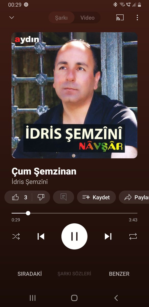 İdris şemzini  çum şemzînan dinliyorum. Sizede tavsiyem.