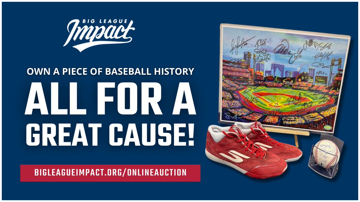Big League Impact (@bigleagueimpact) on Twitter photo Have you checked out our online baseball memorabilia auction yet? Featuring lots of autographed items from <a href="/UncleCharlie50/">Adam Wainwright</a>, <a href="/kgib44/">Kyle Gibson</a> & other #MLB players.
Browse and bid on available items at bigleagueimpact.org/onlineauction. Have you checked out our online baseball memorabilia auction yet? Featuring lots of autographed items from <a href="/UncleCharlie50/">Adam Wainwright</a>, <a href="/kgib44/">Kyle Gibson</a> & other #MLB players.
Browse and bid on available items at bigleagueimpact.org/onlineauction.