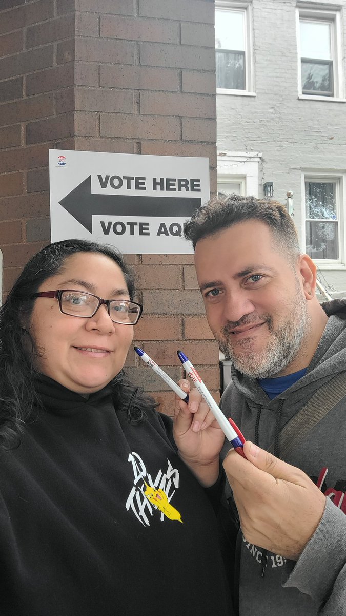 Did the thing &amp; got a pen! Bonus: I got to vote for two awesome women! Hope they keep kicking ass! ❤️🤍💙 #Election2024