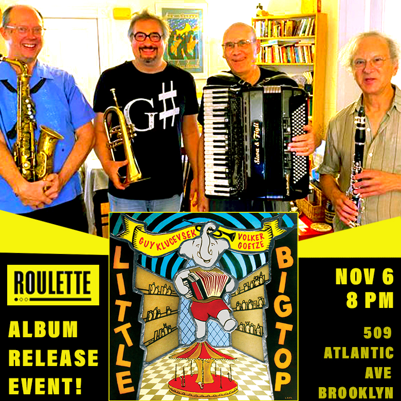 The LITTLE BIG TOP debut and album release show is only 1 day away! 
TICKETS: bit.ly/3TG7l9H 
EVENT DETAILS: bit.ly/4f5brkl
Those who can't attend in person stream it live here: bit.ly/3V2d4rd
#LIVEMUSIC #BROOKLYN #ACCORDION #GUYKlucevsek #VolkerGOETZE