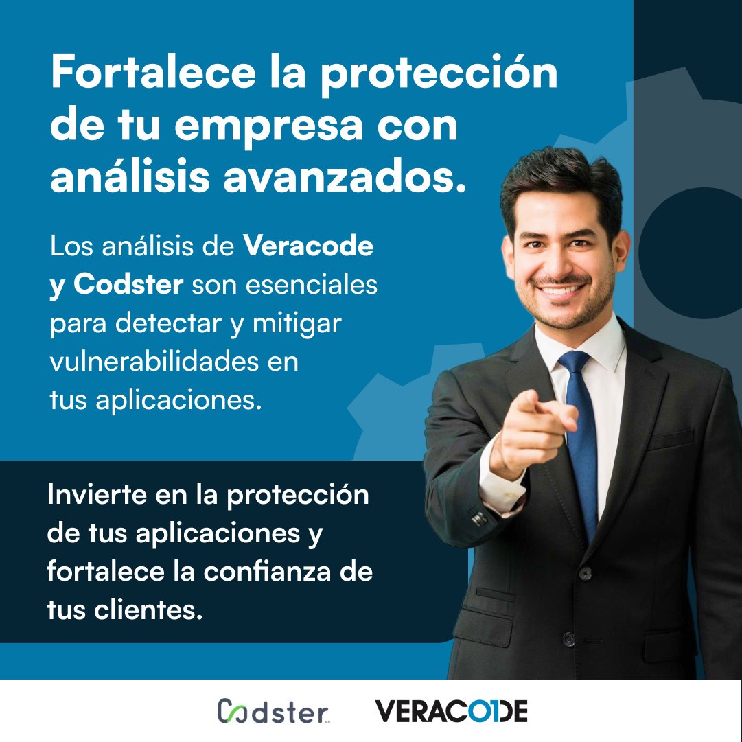 Codster_io's tweet photo. 💡¡Protege tu empresa! Descubre la seguridad completa para tus aplicaciones con Veracode y Codster 💻

Detecta y mitiga vulnerabilidades desde las primeras etapas con análisis estático y dinámico.

Descubre más detalles aquí: https://t.co/qZzfq2vvgc  #softwaresecurity https://t.co/NmIVrFlZst