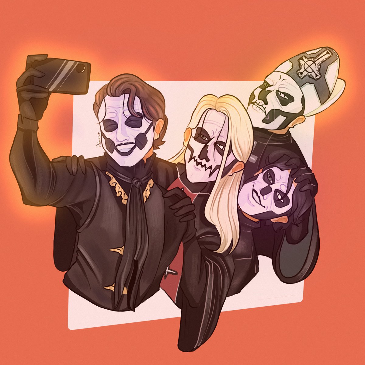Puders216991's tweet image. Brothers ❤💜🖤 
#ghost #thebandghost #cardinalcopia #ghostfanart #papaemeritus #papaemeritusii #papaemeritusiii