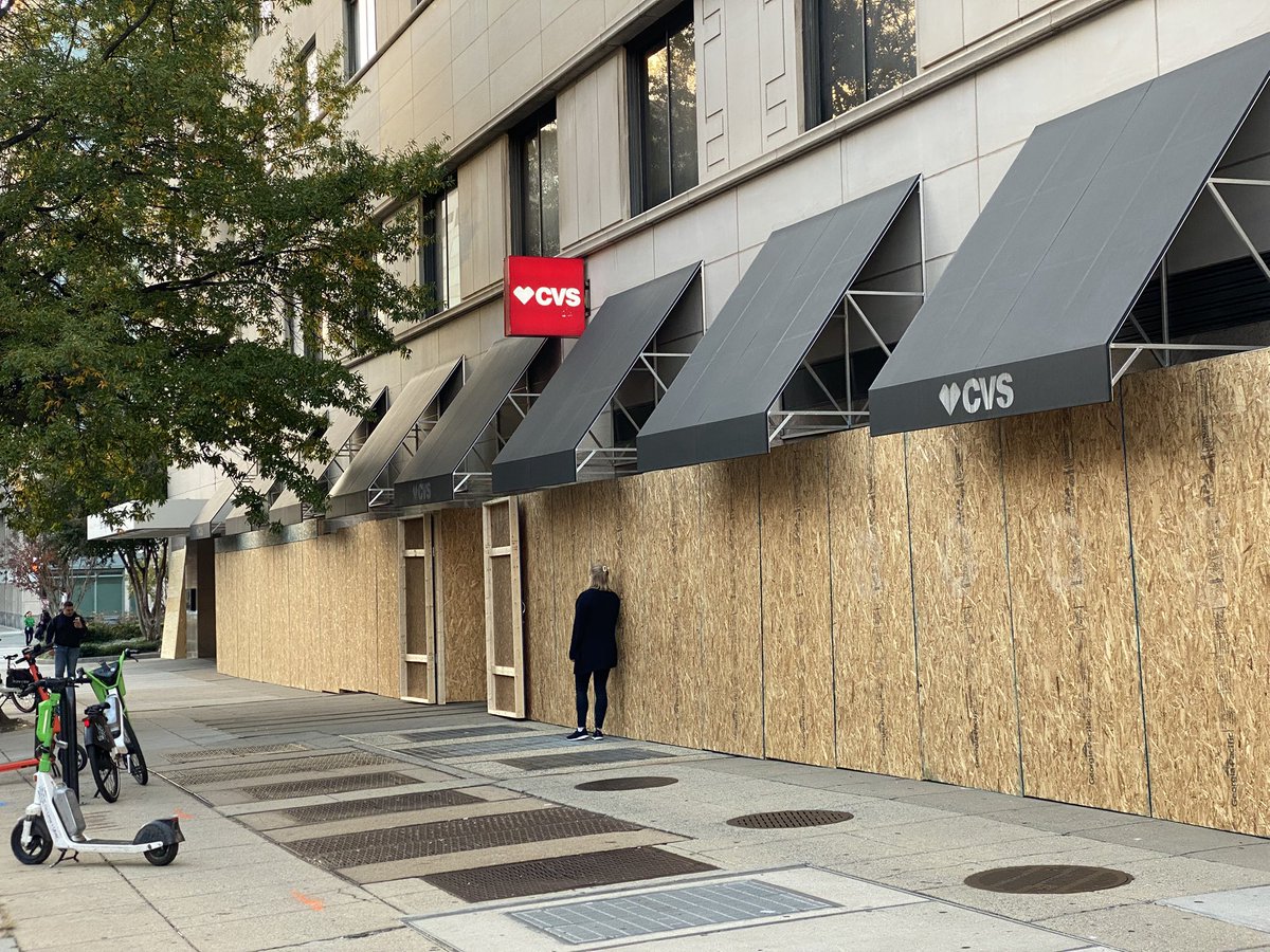 Not thrilled to see the return of the plywood in downtown DC.