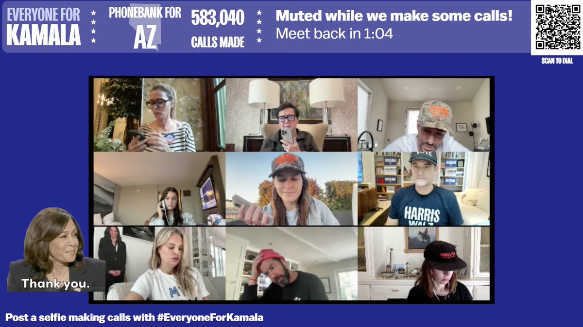 ericswalwell's tweet photo. We are still going strong!! Over 583,000 calls made for Kamala Harris!!

➡️ https://t.co/Uvz6H2CBI3

#EveryoneForKamala #phonebanking https://t.co/cCeZKsmViw