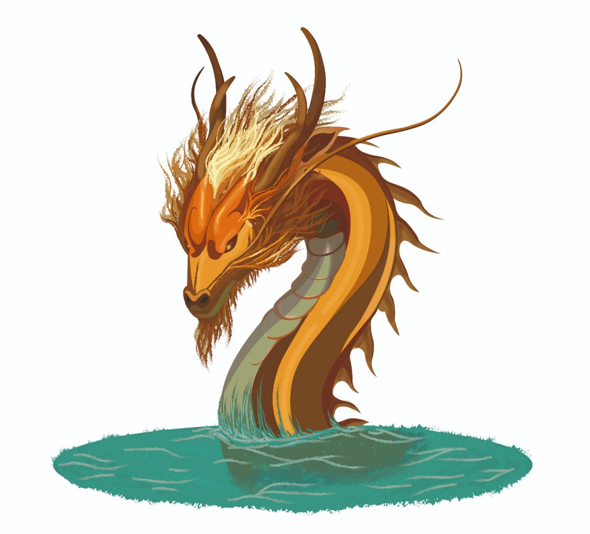 DesignlinaArr's tweet photo. Práctica para utilizar pinceles en Illustrator, para darle textura al pelaje del dragón, dar movimiento al agua y para dar iluminación en algunas zonas.
#practica #pincel #illustrator #texture #movimento #iluminacion #dibujo #ilustracion #illustration #diseño #design https://t.co/hT7ZWTBDHu