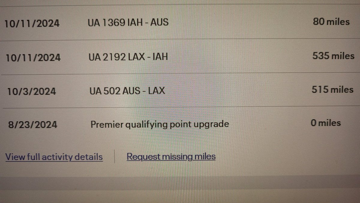 HallHHooker's tweet photo. @united 
Your airline awards program gives 515 miles to fly from Austin to LAX! The air distance at its shortest is 1376 miles. Probably time to switch to @Delta
#rippff @thepointsguy @TravelLeisure @nerdwallet https://t.co/H5CvvZNu7k