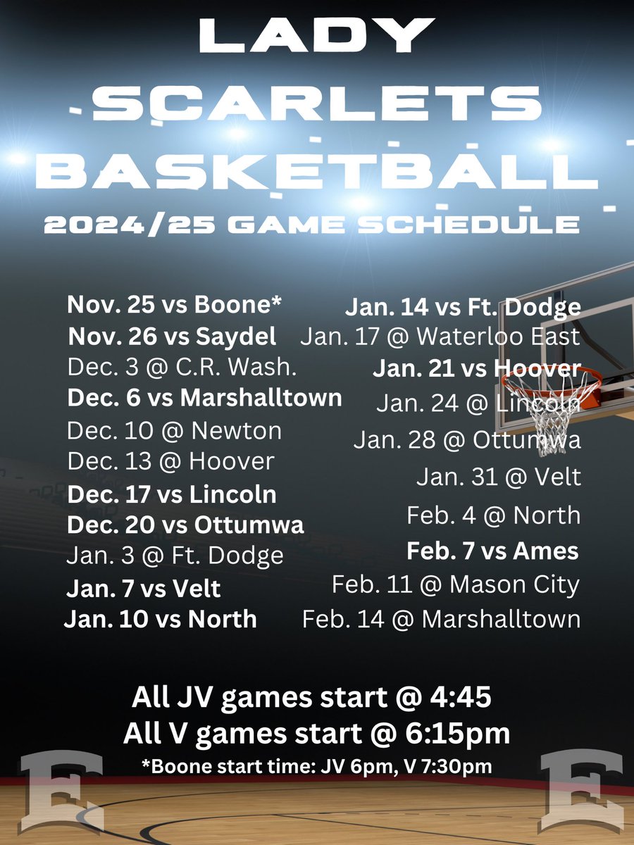 DSM East High Scarlets Girls Basketball tweet media