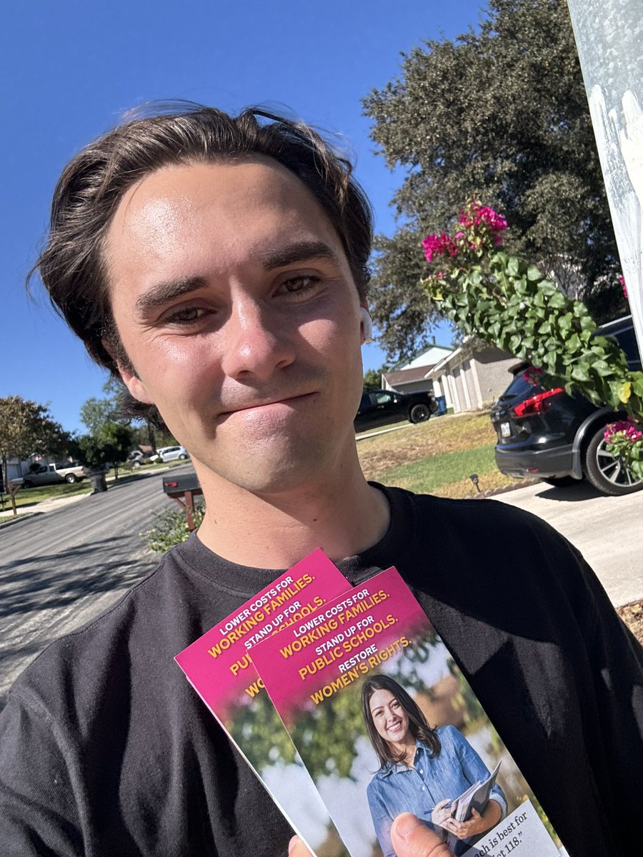 davidhogg111's tweet photo. Final day of door knocking for leaders we deserve endorsed candidate @kristianfortx in San Antonio https://t.co/XYFRGdtdO6