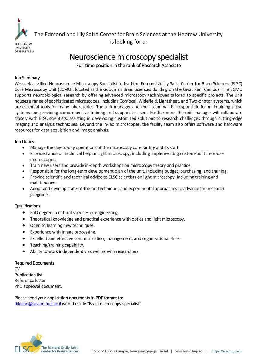 CitriAmi's tweet image. Fantastic opportunity for microscopy enthusiasts.
This could be your dream job!