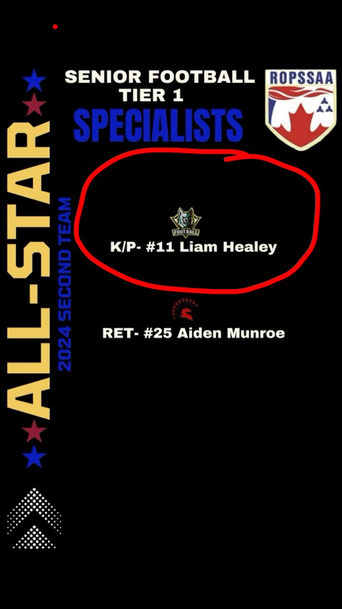 Proud to be on the all-star second team for REC and K/P
<a href="/RFHallwolfpack/">Wolfpack Football</a>