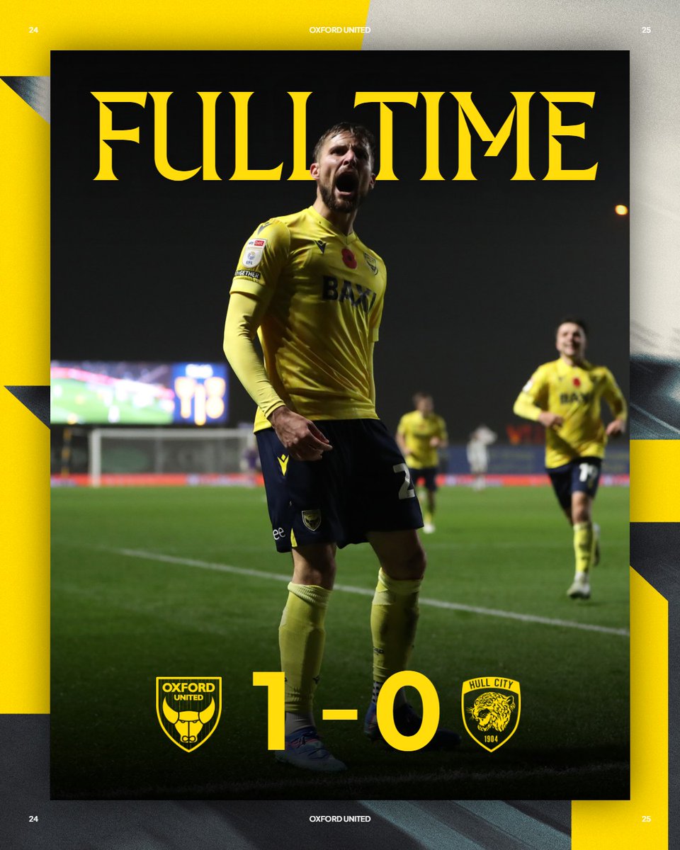 Tuesday night W 

🟡🟠 #OUFC | FT: 1 - 0