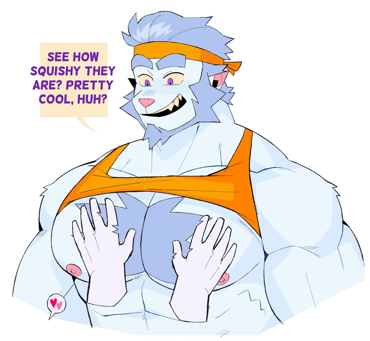 Hudson: professional werewolf himbro, gymbro