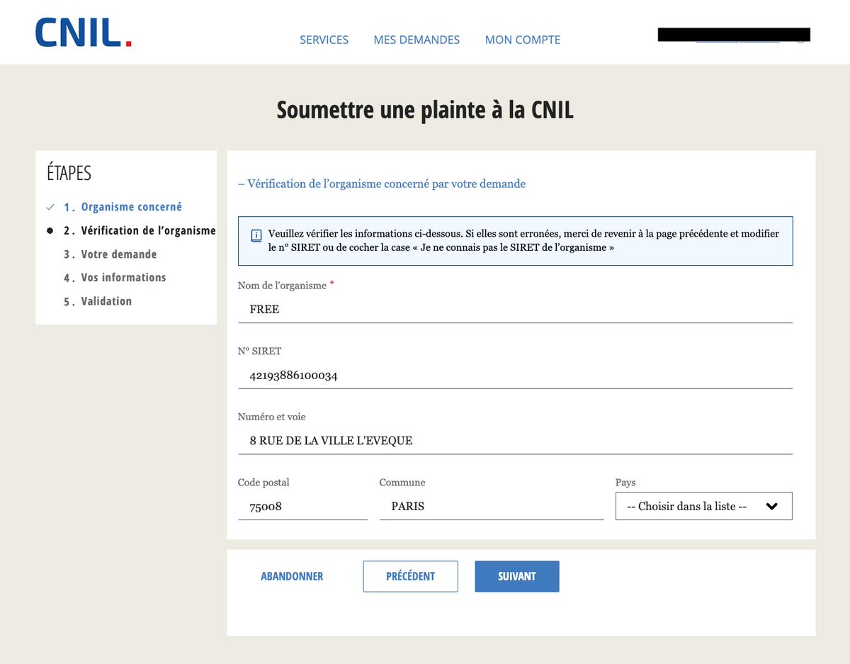 PascalMassimino's tweet image. la @CNIL, dans un grand élan de courage, ne va finalement pas faire de procédure simplifiée pour porter plainte contre la securité-passoire de @Xavier75 (piratage de Free). Bien au contraire, c'est la croix et la bannière sur leur site pour déposer plainte! :(
Il faut UN mois!!