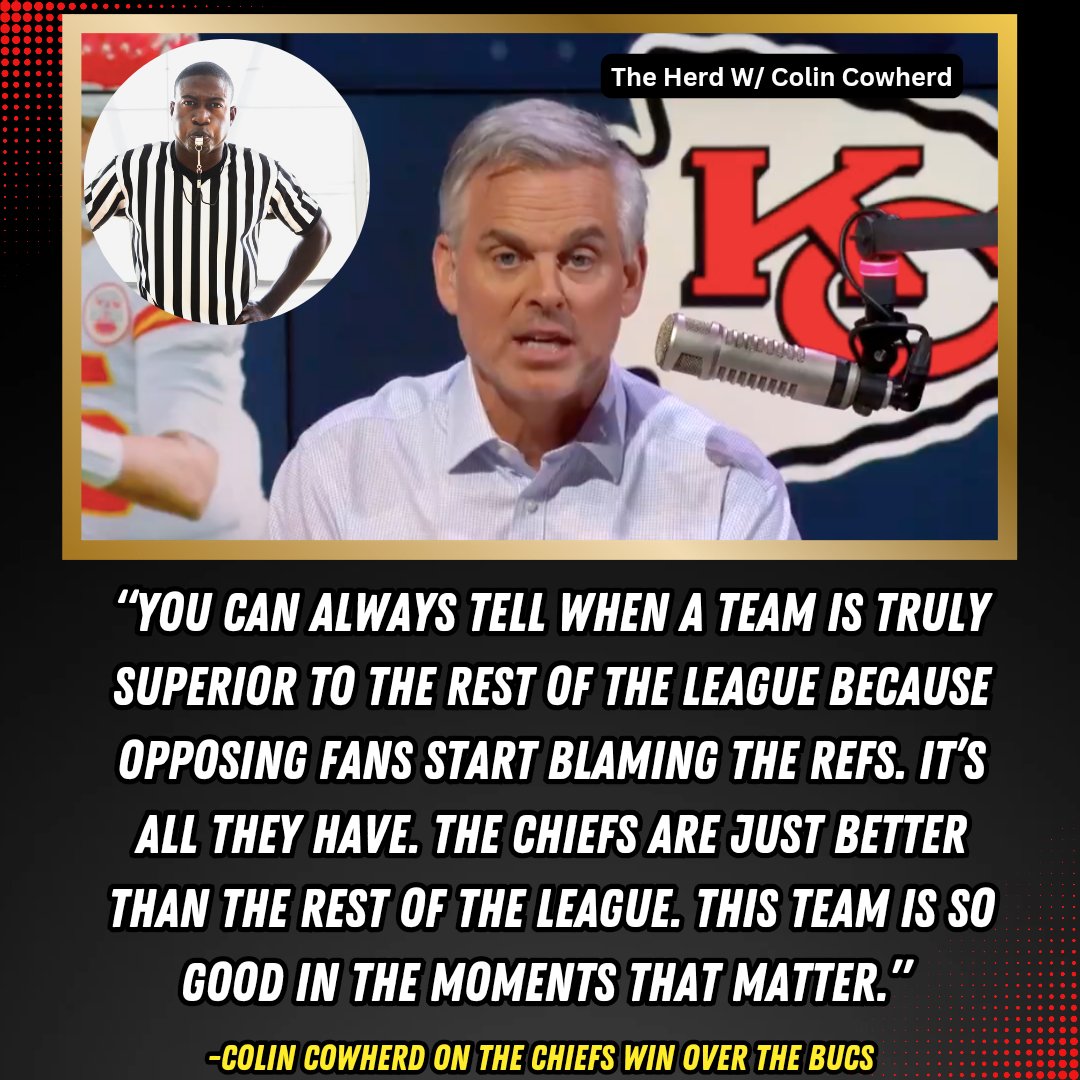 StarcadeMediaKC's tweet image. Colin Cowherd trolls #NFL    fans that believe the #Chiefs are always bailed out by officiating. 

-Via  @TheHerd