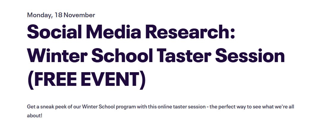 NodeXLAcademy's tweet image. Discover Social Media Research: Free Winter School Taster Session

📈 #NodeXL #PhDResearch

Tickets are limited—don’t wait! Comment below 👇 to receive the link!