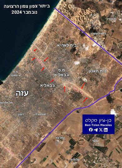 SuppressedNws's tweet photo. ⚡️BREAKING: On the night of the U.S. Election, Israel Reveals Its plan for Northern Gaza.

For the first time, the Israeli army allowed military correspondents into Jabalia, northern Gaza, to report on the situation. Doron Kadosh, citing military sources, noted that northern Gaza has been split into two areas. Despite denials from the Israeli army about a “Generals’ Plan” to forcibly displace residents, actions on the ground—such as forced expulsions, restricted aid, and starvation—suggest otherwise which shows their plan to ethnically cleanse the North.

Reports indicate that the military is waiting for a political directive to evacuate remaining areas, including Gaza City. A newly released map highlights this division. 

Amichai Stein shared an army statement revealing that the clearance of civilians and militants in northern Gaza is nearly complete. The army confirmed residents will not be allowed to return, and no more aid will enter the area, leaving people with the choice to leave or suffer severe consequences. These actions point to a systematic campaign of ethnic cleansing.