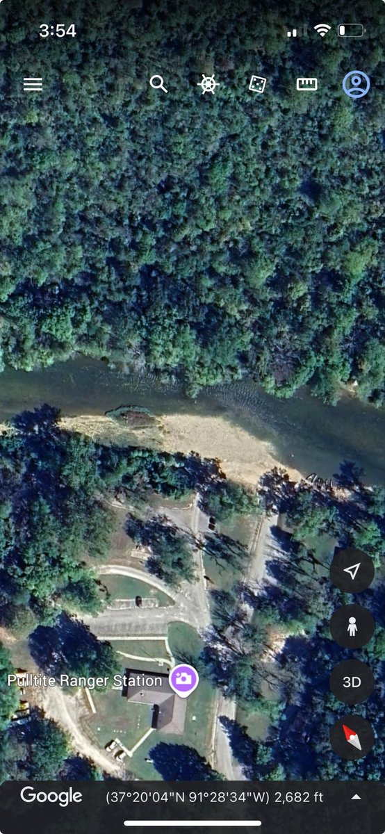 Spent 4 days on Current River last week...roof of Pultite Ranger Station where I parked 100 yards from the river...up 23' today.