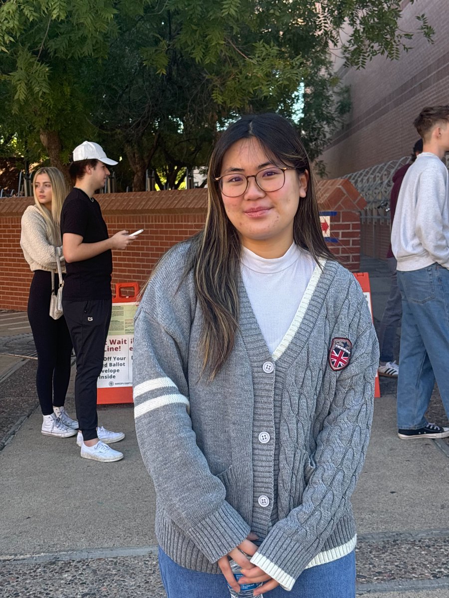 Katie Quinn excitedly voted for the first time on ASU's Tempe Campus and told our <a href="/ShiBradleyTWT/">Shiaira Bradley</a>
“Our generation is the future, so it’s really important for us to vote. If you don't vote, you can't complain about what happens in the next few years.”