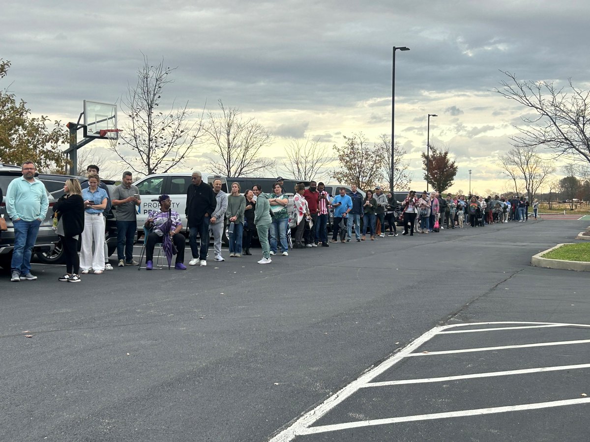 wrtv's tweet photo. Voting lines stay steady in Hamilton County as voters cast their ballots. There is over a two-hour wait at Northview Church in Fishers. 🗳 How long did you have to wait in line? 

Stay up to date on WRTV’s live Election Day blog: https://t.co/goB2O9ItUv https://t.co/Xo8oobinXh