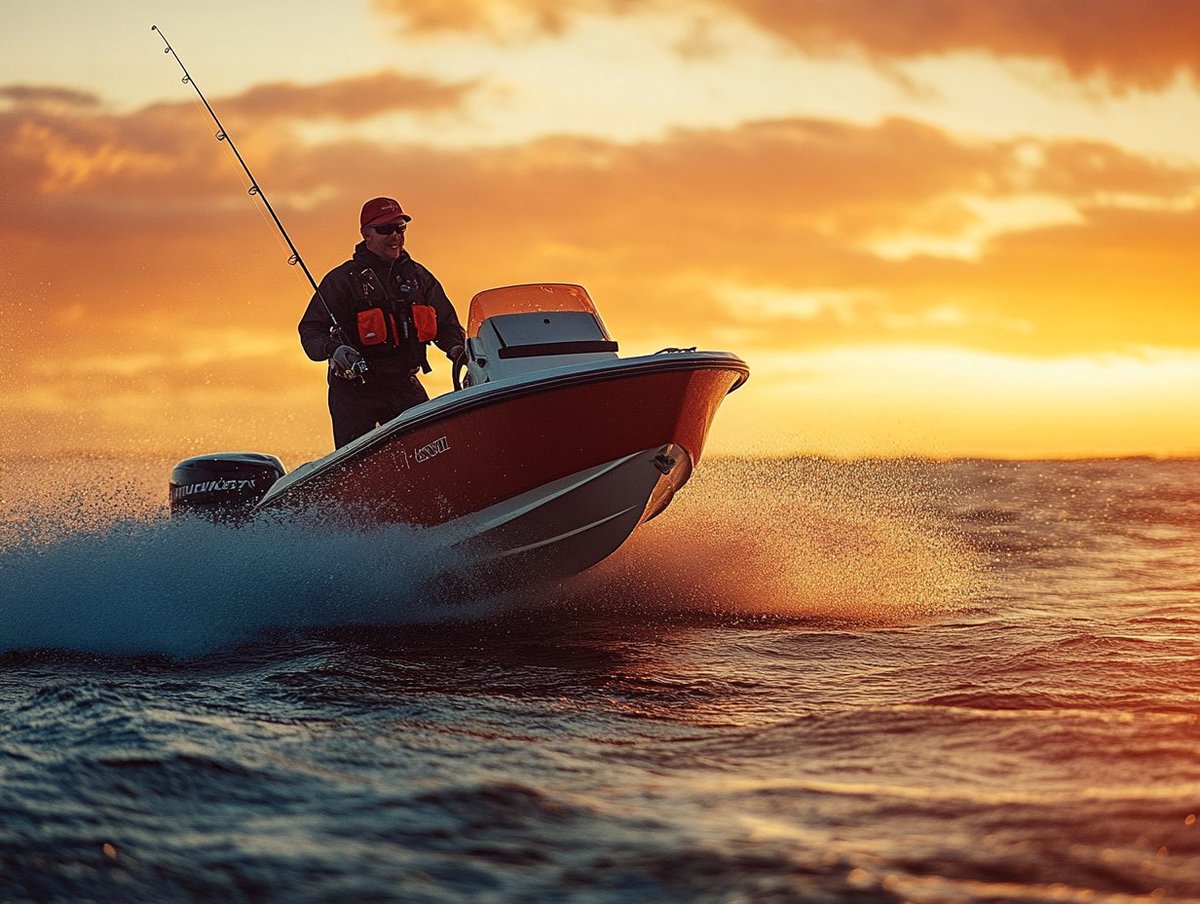 Stephenwycoff's tweet image. Sunrise, a boat, and a fishing rod—what more could you ask for? 🎣🌅 When’s your favorite time to hit the water? #FishingLife #SunriseFishing #BoatingAdventures