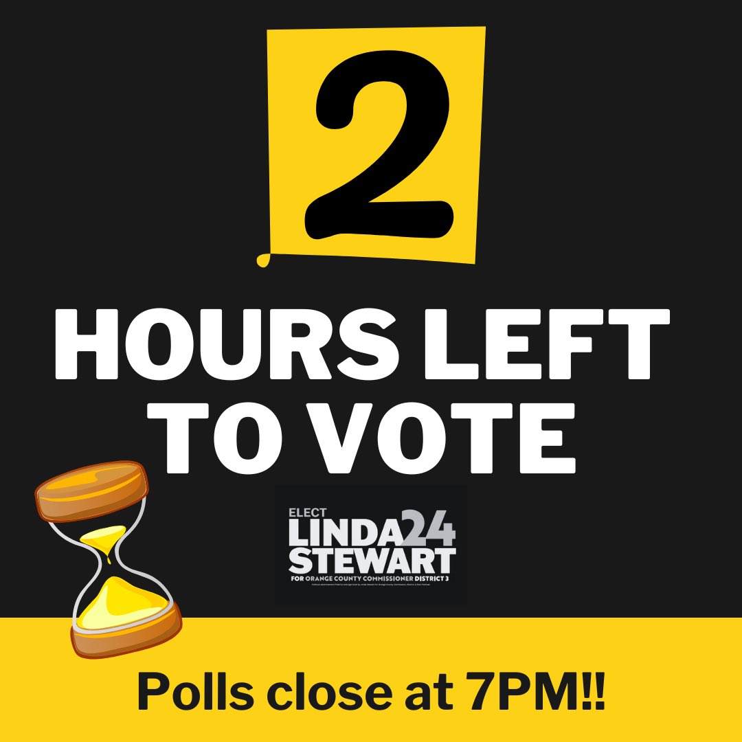 ⏰ Polls Close in 2 Hours!  Find your polling location at ocfelections.gov and get out to vote!🗳️🌟
