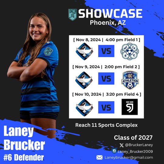 Can’t wait for the <a href="/ECNLgirls/">ECNL Girls</a> Showcase in AZ this weekend. Looking forward to competing with my <a href="/slammersfc/">Slammers Futbol Club</a> teammates! <a href="/CPWomensSoccer/">Cal Poly Women's Soccer</a> @WavesSoccer <a href="/SMC_WSoccer/">Saint Mary's Women's Soccer</a> <a href="/SMUSoccerW/">SMU Women's Soccer</a> <a href="/TCUSoccer/">TCU Soccer</a> <a href="/HawaiiWSoccer/">Hawaii Soccer</a> <a href="/UCSBWomenSoccer/">UC Santa Barbara Women's Soccer</a> <a href="/UW_WSoccer/">Washington Women's Soccer</a> <a href="/PrepSoccer/">Prep Soccer ⚽️</a>