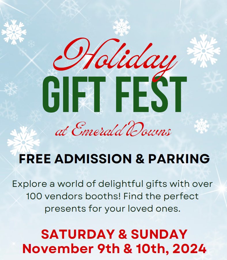 EmeraldDowns's tweet photo. Holiday Gift Fest this weekend.

Spread the news... https://t.co/1YMla5YTWl