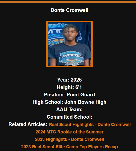 Donte Cromwell
recruitthebronx.com/index.php/pros…