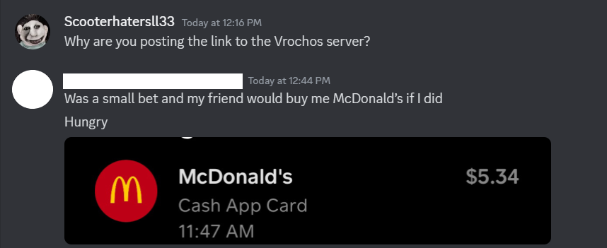 ScooterhaterOFC's tweet photo. i don't have much time but I felt oblige to do this:

Recently SML: Vrochos! has been leaked after the former director gave the discord server if their friend bought them McDonalds. Soon after it was raided and some stuff was lost due to this

More on the story as it develops. https://t.co/jjPEPmTHAh