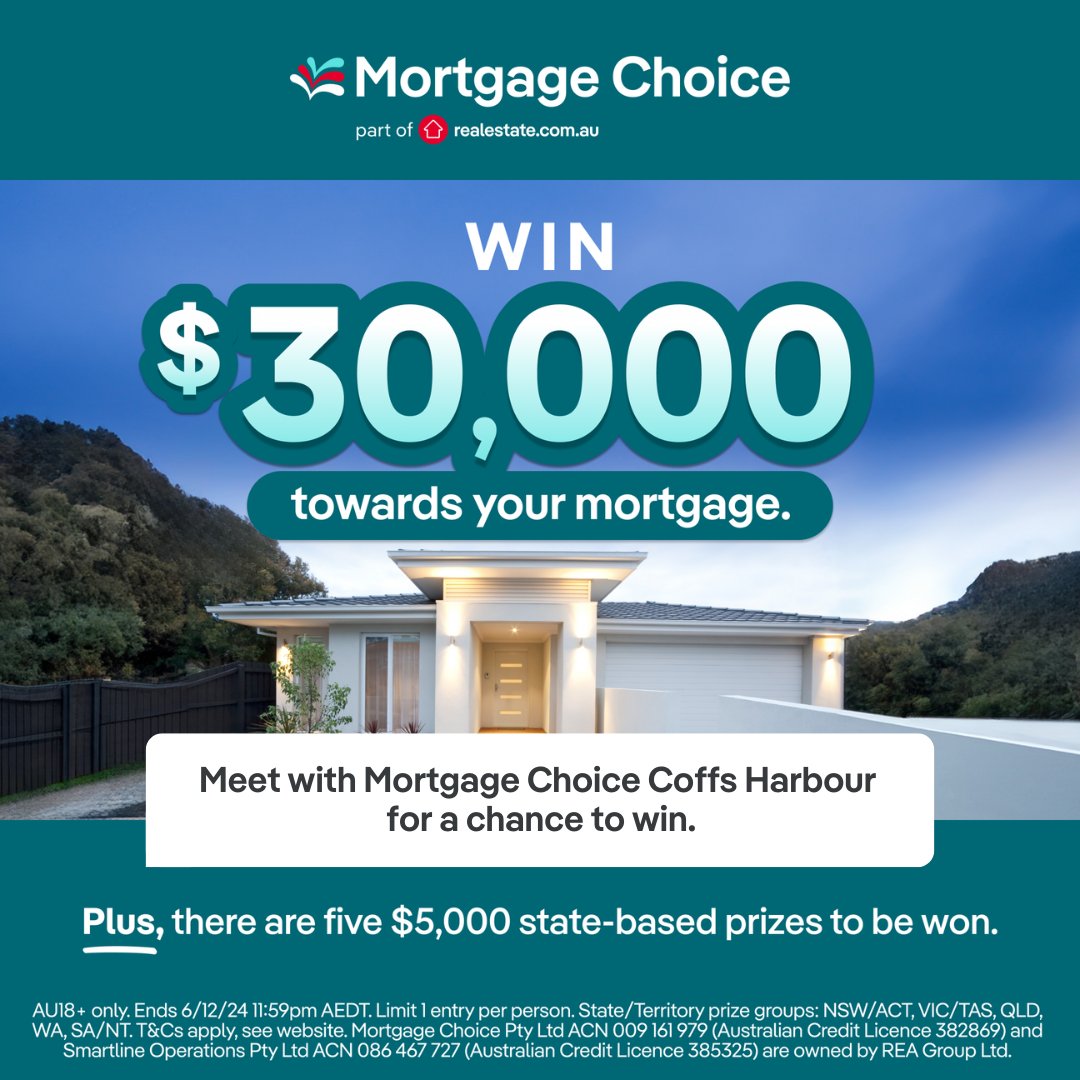 Duane_Mengel's tweet photo. Thinking of taking the next step in your home loan journey? Meet with a Mortgage Choice broker by 6 December for a chance to win $30,000. Plus, there are five $5,000 state-based prizes to be won. Find out more and view full T&amp;Cs here - https://t.co/gTRHK2JojE https://t.co/kwd4TLcCLf