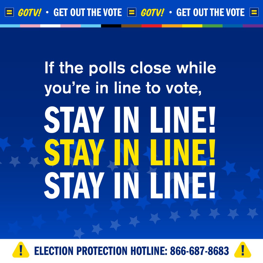 ✨ PSA: If you're in line when the polls close, STAY in line! ✨
You still get to cast your ballot—your vote matters until the last person in line is served. 🗳️👏 #WeShowUp #Election2024 #EveryVoteCounts
