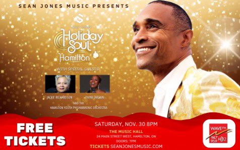 Enter now for your chance to WIN a pair of tickets to <a href="/SeanJonesmusic/">SeanJonesmusic</a> #HolidaySoul November 30th!🎶🎄

➡️ wave.fm/index.php/wave…