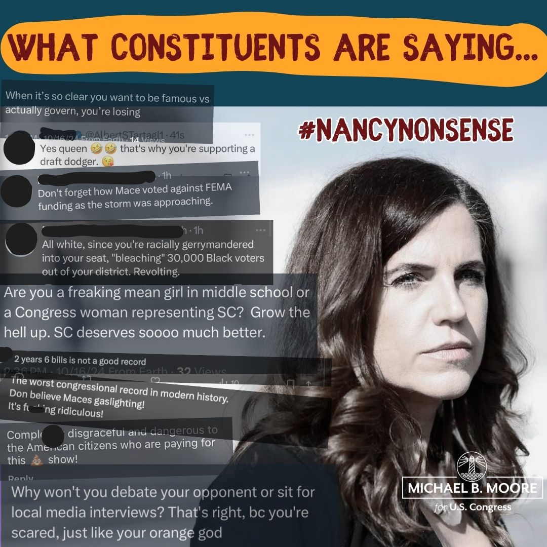 michael_b_moore's tweet image. Election Day round up, biggest hits from Nancy’s Nonsense at noon⌚🤦‍♂️  #NancyNonsense #SC01 #LowcountryFirst #SCPol #SCPolitics #LowcountryPolitics
