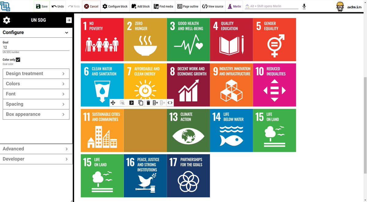btopro seeks ubiquity (@btopro) on Twitter photo Project from class put into action. un-sdg is a <a href="/HAXTheWeb/">Web Ubiquity via #HAXTheWeb</a> capable web component that shows the svg of the UN goal + writes the correct alt data automatically by saying:
<un-sdg goal="6"></un-sdg>
color-only produces just the color. simple and effective
npmjs.com/package/@haxth… Project from class put into action. un-sdg is a <a href="/HAXTheWeb/">Web Ubiquity via #HAXTheWeb</a> capable web component that shows the svg of the UN goal + writes the correct alt data automatically by saying:
<un-sdg goal="6"></un-sdg>
color-only produces just the color. simple and effective
npmjs.com/package/@haxth…