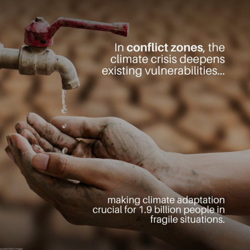UN's tweet photo. War devastates communities &amp; the environment.

Protecting the natural resources that sustain livelihoods &amp; ecosystems is key for lasting peace.

Wednesday is the Int’l Day for Preventing the Exploitation of the Environment in War &amp; Armed Conflict.

#EnvConflictDay — via @UNEP