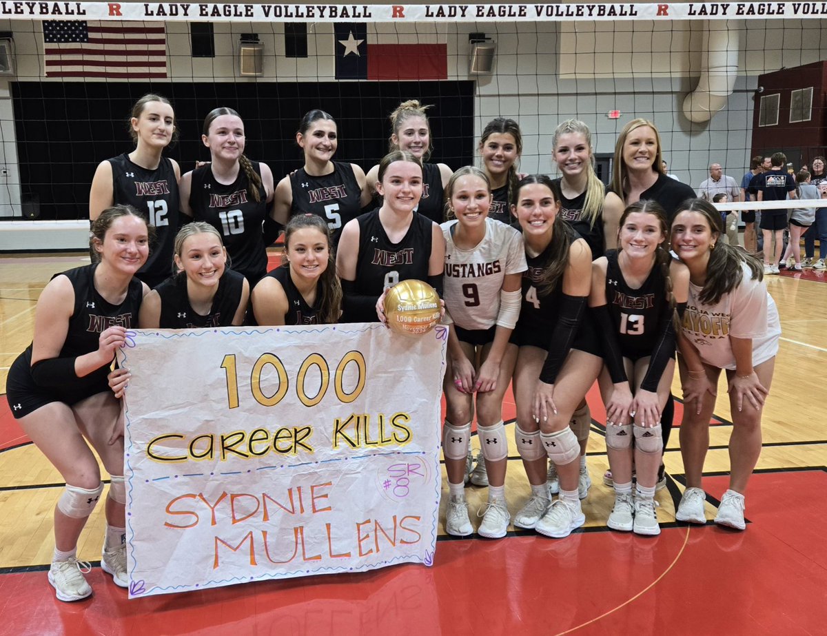 5 set victory for the Bi-District Champs. That would be a winner winner 🍗 dinner for the Ol’ Mustangs. Congratulations ladies!!!  <a href="/MagWestVB/">Magnolia West VB</a>