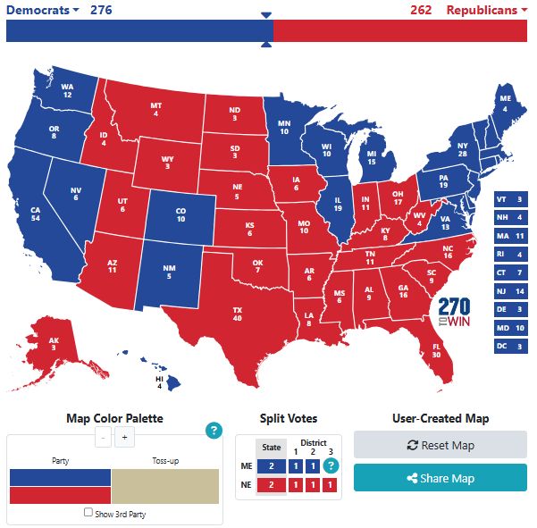 SteveC_Analyst's tweet photo. #HarrisWalz2024  -> 🌊

My Prediction of Kamala Harris's Path to Victory! https://t.co/fh3QCDm5S0