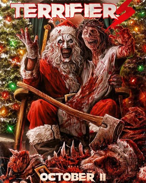 Banda, vengo saliendo de ver #terrifer3 y no sé si la chica venía drogada o algo pero literal la sacaron de sala cargando, en calidad del bulto y soltando líquidos por todos lados (literal POR TODOS LADOS). Por si les sirve de referencia 🤢