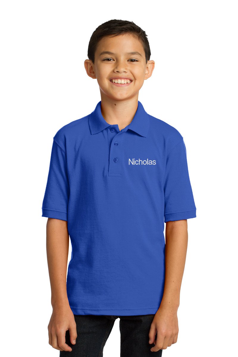 MyKidsApron's tweet image. Personalized Kids Royal Blue Polo Shirt Embroidered Monogrammed with a Name or Text of Your Choice etsy.com/listing/636601…
 #ChildrensPolo #SchoolShirt