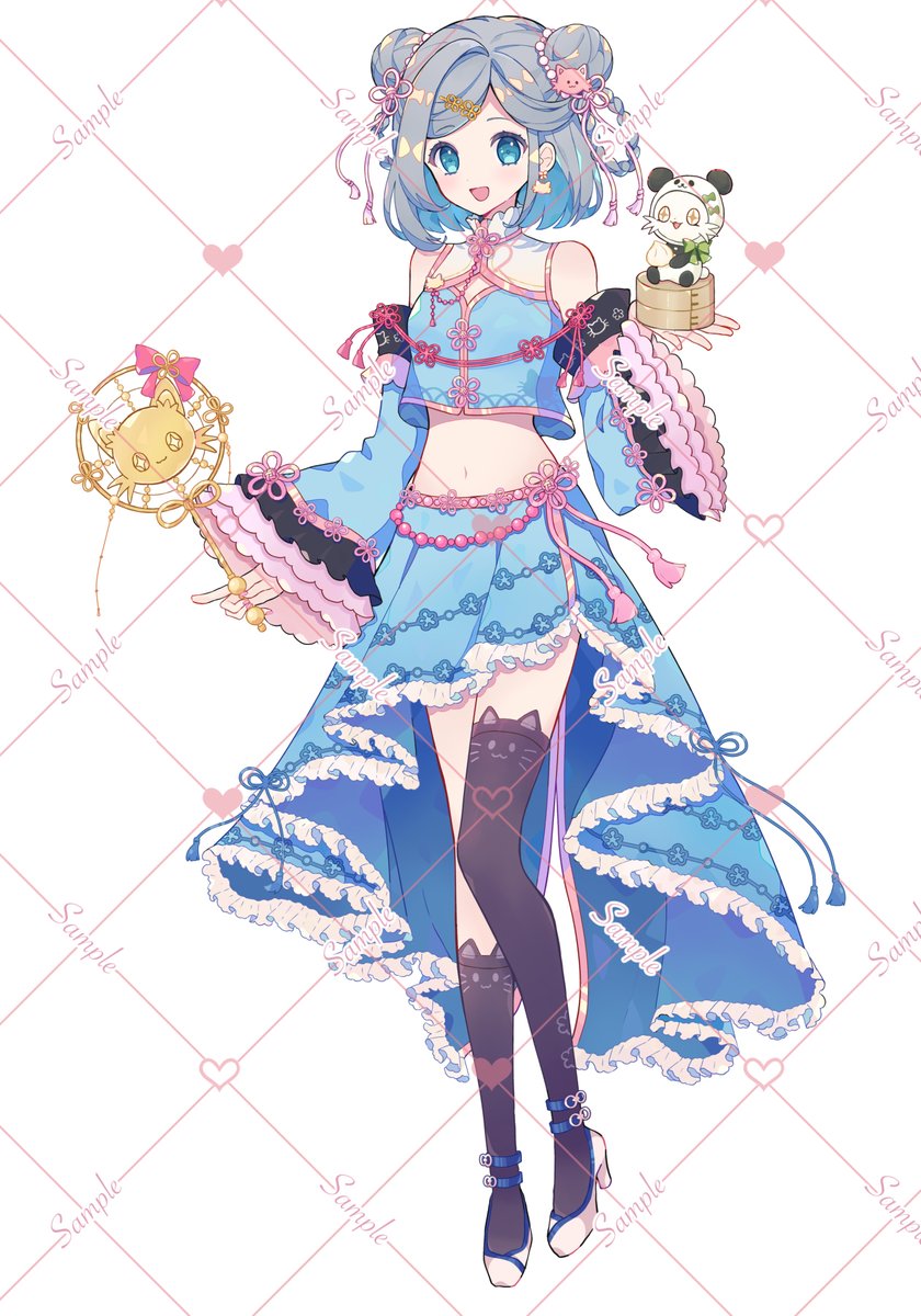 hnzharu's tweet photo. 【ご依頼】ソフィオネ事務所ふるちゃび様（#sofione_fullcha）のデビュー1周年衣装(チャイナ)をお仕立て致しました🔆🐱💘 https://t.co/hfQ686IxJs