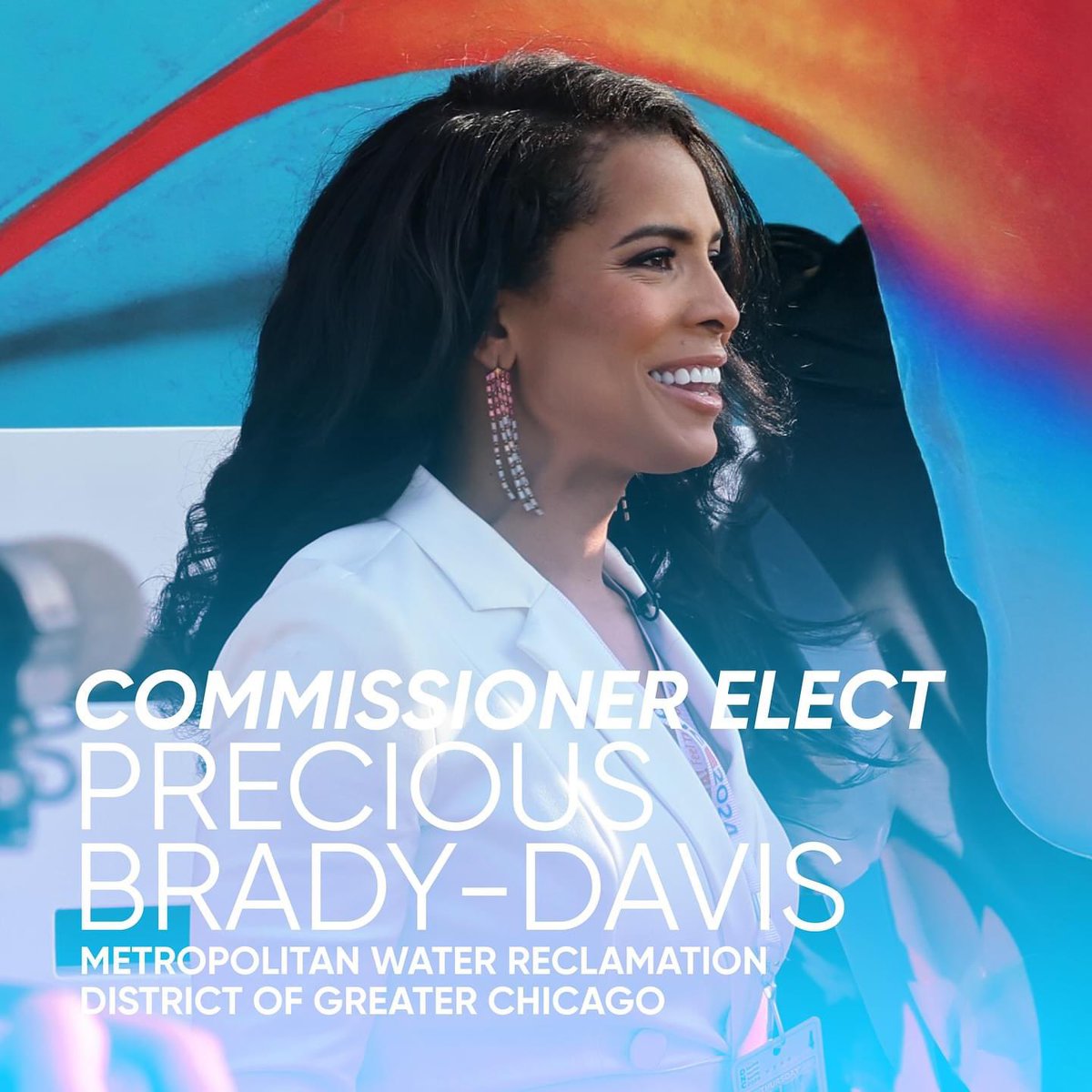 Honored to be the first Black trans woman elected to public office in Cook County tonight. Together, we’ve made history. Over the next two years, I’ll fight to protect Lake Michigan, champion environmental justice, and amplify voices too long ignored. The work continues.