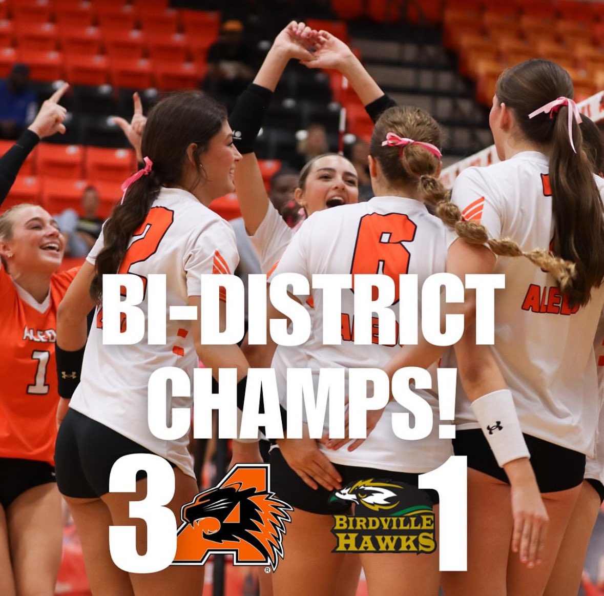 AledoAthletics's tweet photo. Congrats Ladycat Volleyball on a 3-1 win over Birdville in the bi-district round of the playoffs! 💪🏆

Up next is Burleson at 6 pm on Thursday at the Arlington ISD Athletics Center. 

#lcvb #allinaledo #growinggreatness #aledoisdathletics https://t.co/0HPZcrqcGs
